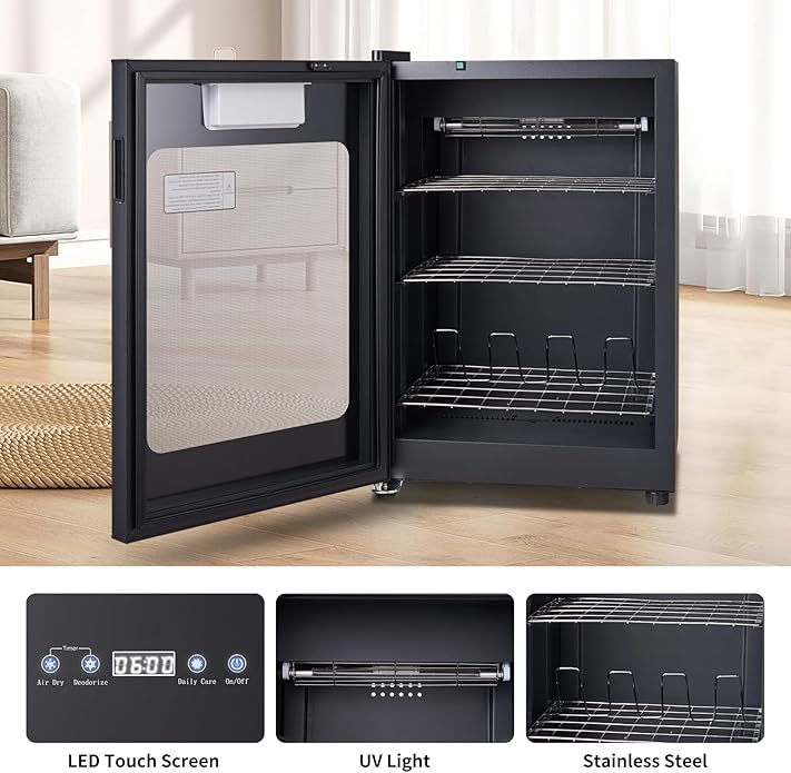 CTT Boot Dryer for Work Boots, Shoe Dryer for Sneakers, Gloves, Helmet & Boxing Glove, Electric Boot Dryer with Pull-out Detachable Rack, 3 Drying Mode, Timer, Auto-shut Off