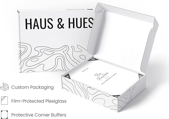 HAUS AND HUES 8.5x11 White Picture Frame - Aluminum Photo Frames for Wall Collage, Shatterproof Plexiglass - Perfect for Diplomas, Documents, Certificates (8.5x11 in, White)