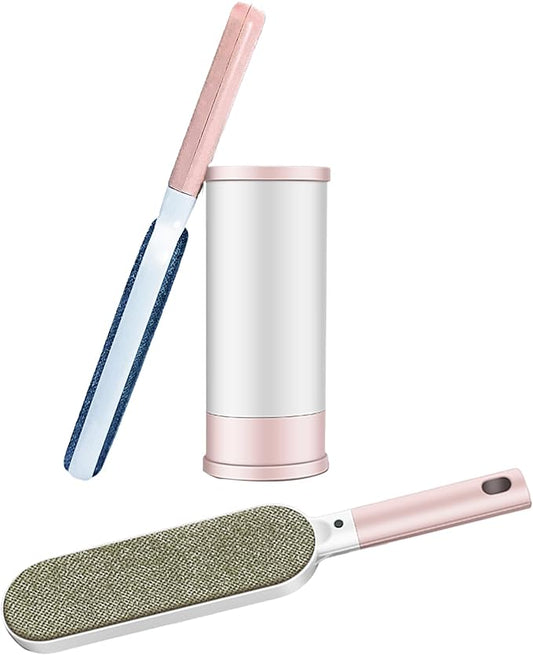 Double Sided Self-Cleaning Pet Hair Remover for Laundry, Dog Hair Remover, Cat Hair Remover, Pet Lint Roller Brush, Magic Cleaner Brush, Lint Brush Clothes, Pet Lint Brush A (Pink)