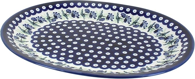 Blue Rose Polish Pottery Sweet Annie Large Serving Platter