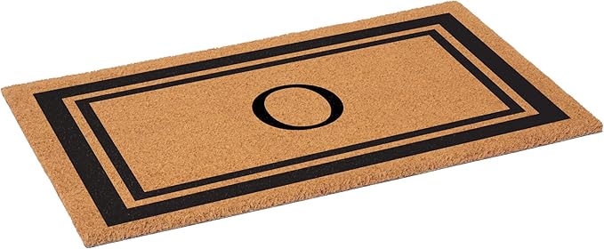 Calloway Mills 152963048O Black Border 30" x 48" Monogram Doormat Letter (O)