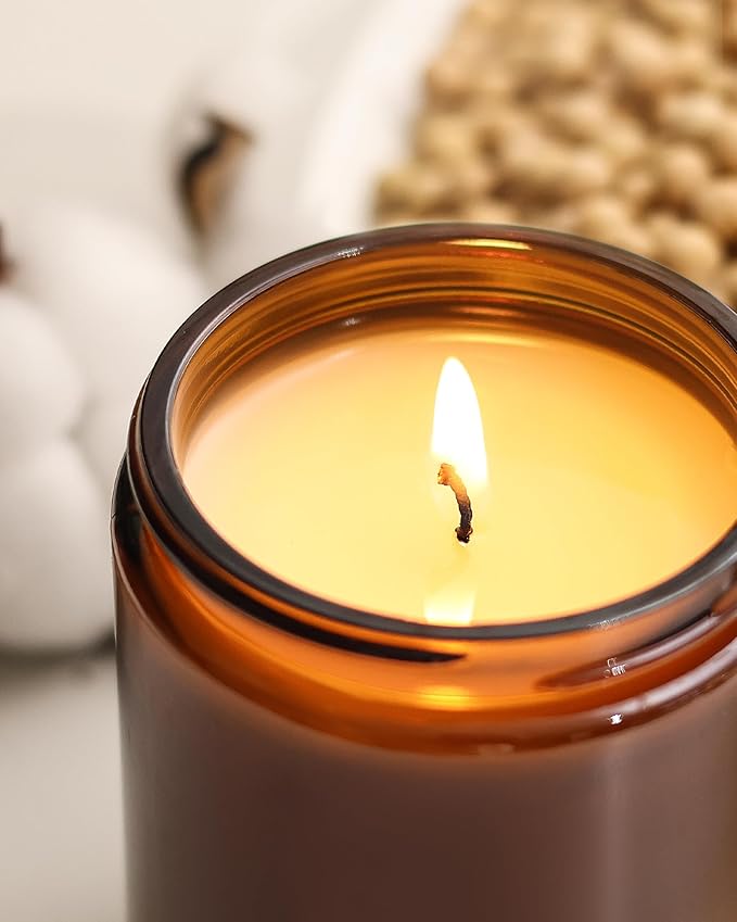 AOOVOO Apple Cinnamon Candles - 22 oz Scented Candles, Aromatherapy Candle, Soy Candle for Home Scented