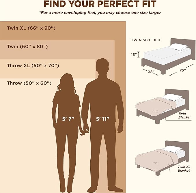 Bedsure GentleSoft Twin Blanket for Bed Dark Brown - Super Soft Cozy Blankets for Women Men Girls, Cute Fuzzy Fleece Throws for Bedroom Couch, 60x80 Inches