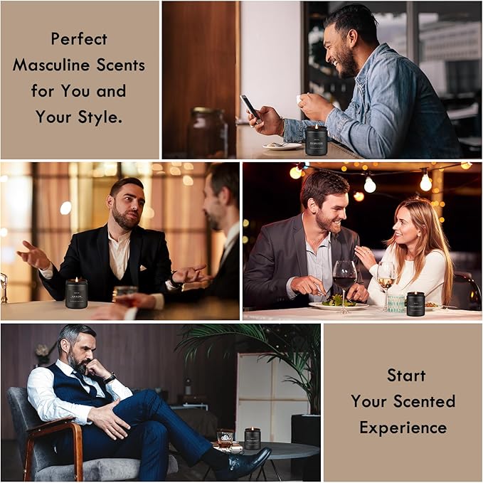 Caramel Coffee Candle | Men Scented Candles for Home, Candles Gifts for Women Men - Soy Candle for Home Scented - Aromatherapy Gifts for Men - 7oz 50 Hours Long Burning