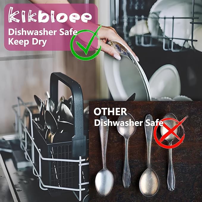 Black 20 Piece Stainless Steel Silverware Set, Handle Flatware, Modern Mirror Finish Cutlery Set, Service for 4, Dishwasher Safe