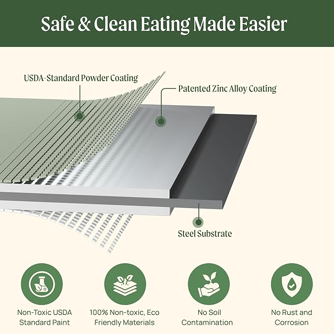 Vego garden 32" Extra Tall Raised Garden Bed Kits, 10 in 1 Modular Raised Planter Box for Vegetables Flowers Fruits Oval Metal Raised Garden Bed- Pearl White