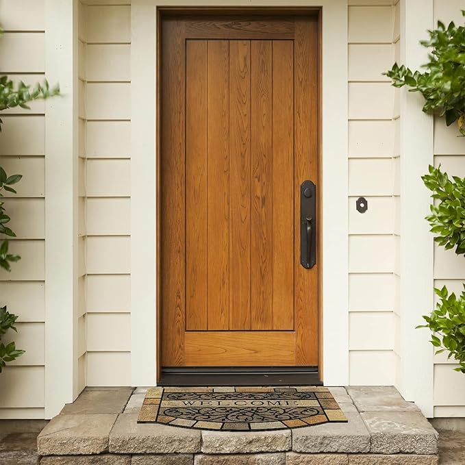 CHICHIC Door Mat Welcome Mat 17x 29 Inch Front Door Mat Outdoors for Home Entrance Outdoors Mat for Outside Entry Way Doormat Entry Rugs, Heavy Duty Non Slip Rubber Back Low Profile,Vine