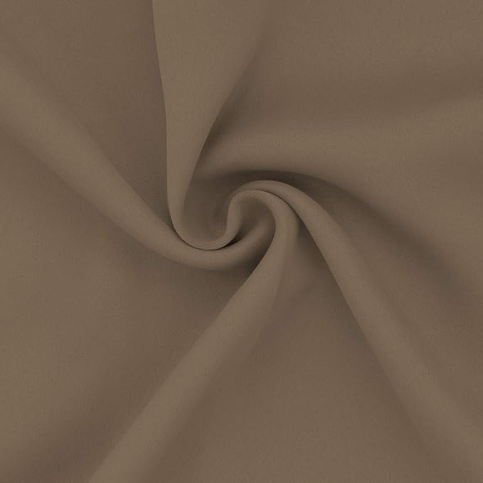 Easy-Going Blackout Curtains for Bedroom, Solid Thermal Insulated Grommet and Noise Reduction Window Drapes, Room Darkening Curtains for Living Room, 2 Panels (52x84 in,Camel)