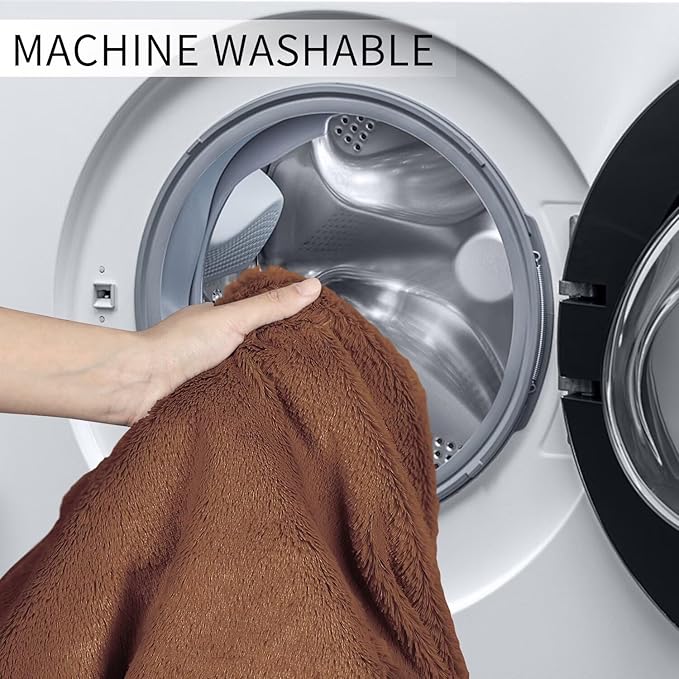 Bean Bag Chair for Adults 6FT,Soft Removable Cover for Teens/Girls Bedroom,Fluffy Giant Round Floor Beanbag Lounger Chairs (No Filler,Deep Coffee)