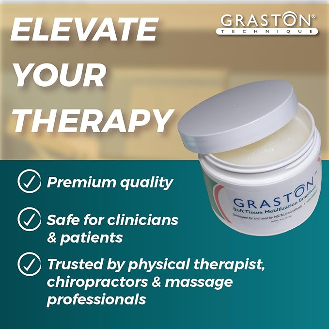 Graston Technique Arnica Soft Tissue Emollient - 4oz Jar Pro-Grade Therapy Cream for IASTM, Massage, Relief, and Recovery, 12-Pack
