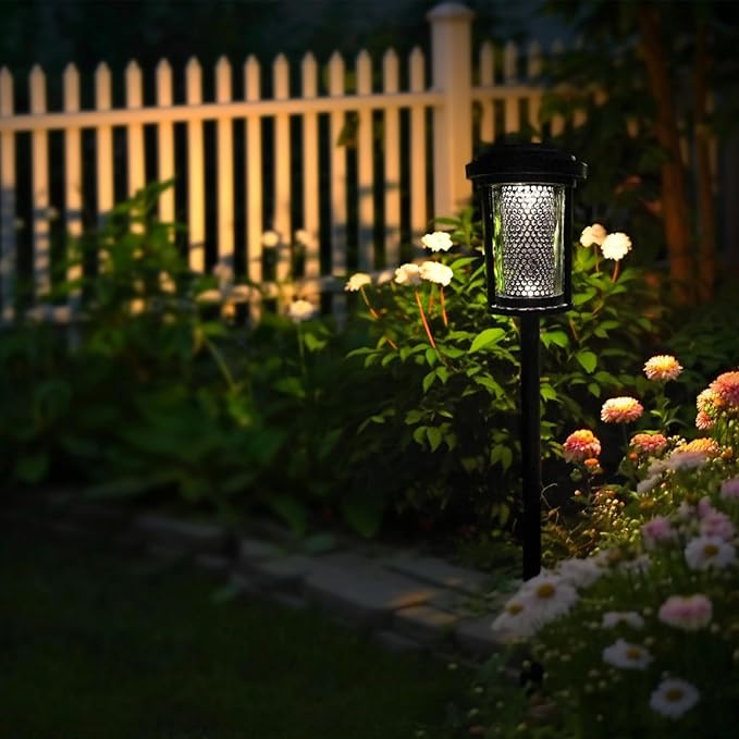 EcoGreen Outdoor Pathway Solar Light, 4pcs Pack,Garden Patio Balcony Walk Way Lights, Aluminum Leg, 5000K Daylight, IP65 Waterproof, 2.44*13.4in