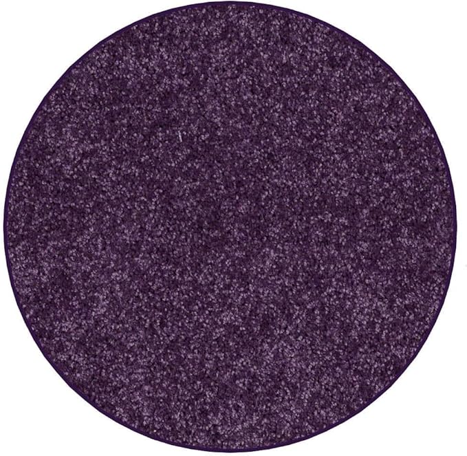 KOECKRITZ Soft and Colorful Kids Classroom Area Rugs (Passes Flammability Pill Test) Many Sizes and Bright Colors to Select from (3' Round, Eggplant)
