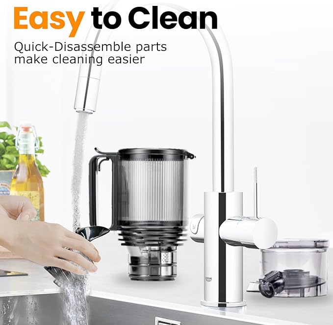 Cold Press Juicer,Slow Masticating Juicer Machines with 5.3" Large Feed Chute for Most Fruits and Vegetables,Easy to Clean Lemon Orange juicer with 250W Motor and High Juice Yield (Obsidian black)