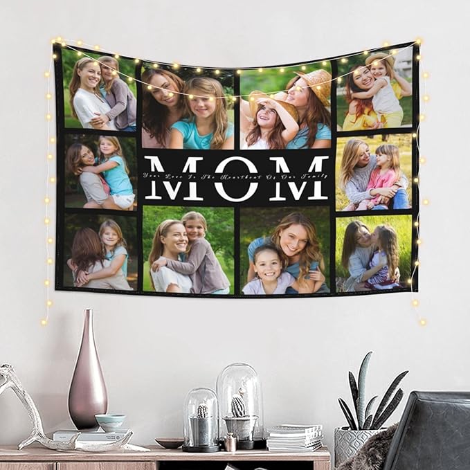 Custom Tapestry For Wall Bedroom Custom Backdrop Personalized Image Text Photo Customized Funny Tapestry Banners And Signs Mother's Day Horizontal Tapestrys