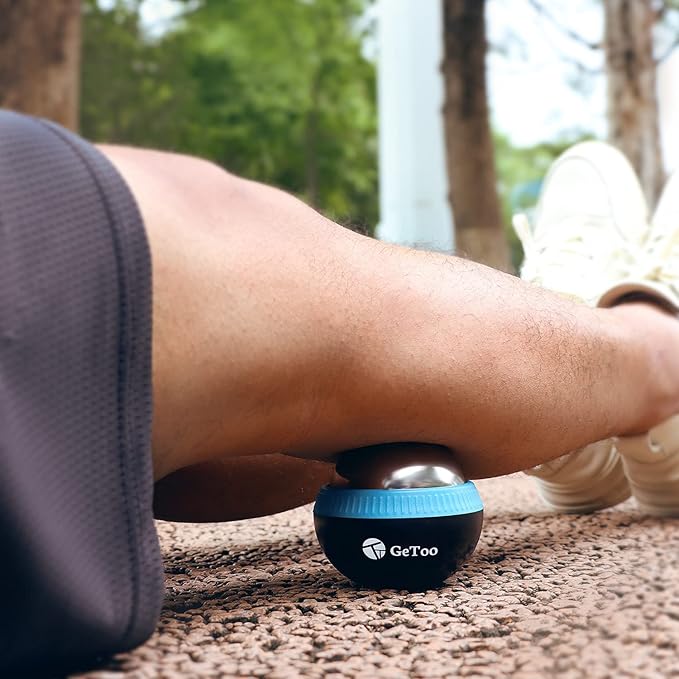 Cryosphere Cold Massage Roller Ball - 2.8 Inch Ice Massage Ball for Deep Tissue, 6 Hours Cold Therapy, Detachable Rolling Ball, Blue and Black