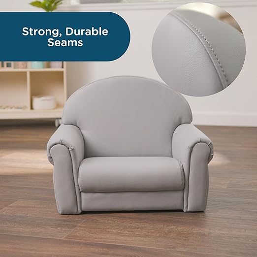 Children's Factory As We Grow Toddler Chair, Flexible Seating for Daycare or Preschool, Kids Reading Couch, Playroom Furniture, Gray