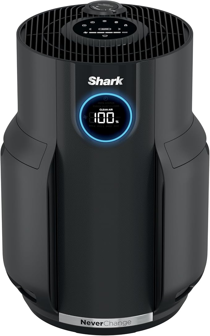 Shark Air Purifiers for Home Large Room with NeverChange Air Filter, 5 Year HEPA Filter, Covers 650 Sq. ft, Odor Neutralizer and Clean Sense Technology, Removes 99.98% of Dust & Allergens, HP152