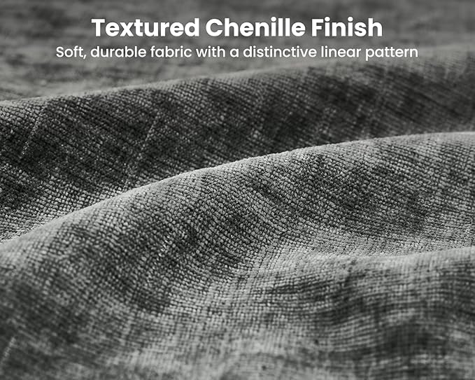 CHIC HOUSE Pull Out Sofa Bed, Full Size Sleeper Sofa, 2-in-1 Convertible Chenille Couch with USB Charging, Memory Form Couch for Living Room, Apartment & Small Space (Dark Grey, Chenille - Full)