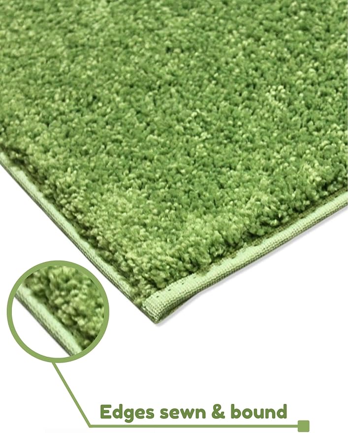 KOECKRITZ Soft and Colorful Kids Classroom Area Rugs (Passes Flammability Pill Test) Many Sizes and Bright Colors to Select from (7' x 7', Lime)