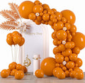 130pcs Burnt Orange Balloons Different Sizes 18" 12" 10" 5" Retro Orange Latex Balloon Garland Arch Kit for Birthday Baby Shower Graduation Wedding Anniversary Party Decorations