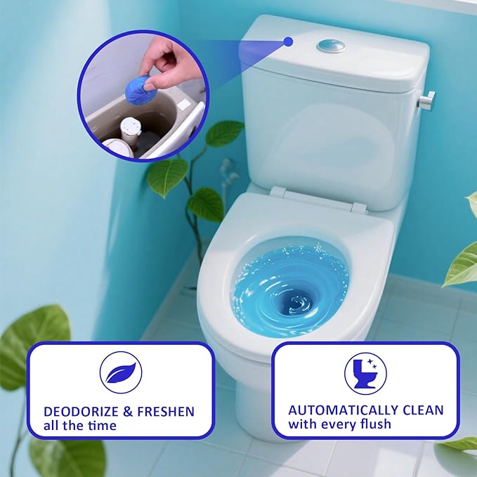 coldchill Toilet Bowl Cleaners 20 PACK, Long-Lasting Toilet Bowl Cleaner Tablets with Sustained-Release Technology Against Tough Stains, Automatic Toilet Cleaner for Deodorizing & Descaling