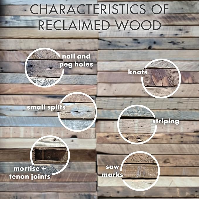 Urban Legacy Reclaimed Barnwood Planks | Floating Shelves for Wall w/Flush Mount Shelf Bracket Set Included | Set of 2 (Natural, 30"x7"x 2")