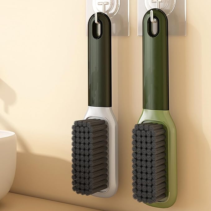 Laundry Stain Brush Household Scrub Brush Laundry Brush for Stain Removal,Soft Bristle Brush 2 Pack Stain Brush for Clothes Scrubbing Bathroom Cleaning Brush,Easy to Hold (Green)