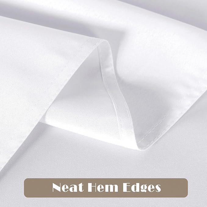 sancua 8 Pack White Tablecloth 60 x 84 Inch, Rectangle Table Cloth for 4ft Tables - Stain and Wrinkle Resistant Washable Polyester Table Cover for Dining Wedding Banquet Party Buffet Restaurant