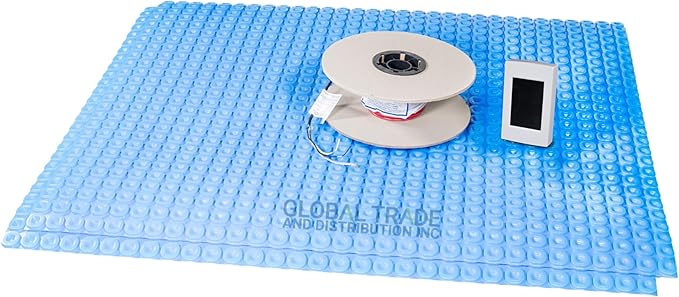 All-in-one Electric Radiant Floor Heating Kit 85 Sq Ft 120V with 2855401 Thermo Basic Non-programmable Thermostat, Heat Uncoupling Membrane, Underfloor Heat Cable, Safe Installation Tools