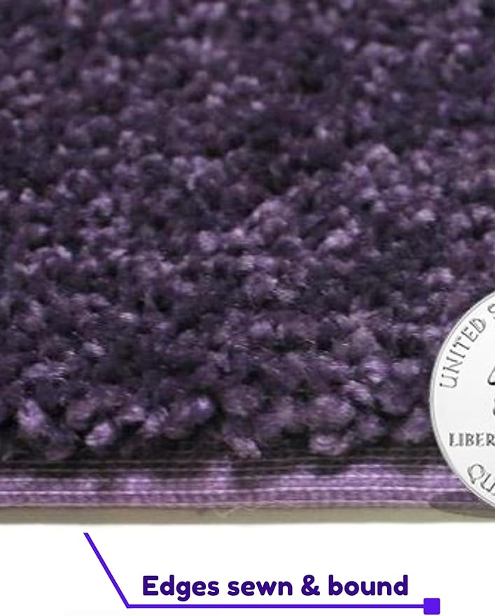 KOECKRITZ Soft and Colorful Kids Classroom Area Rugs (Passes Flammability Pill Test) Many Sizes and Bright Colors to Select from (3' Round, Eggplant)