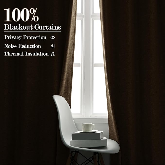 Sand Beige Pinch Pleat 100% Blackout Drapes Linen Blend, Room Divider, Room Darkening, Energy Saving, Furniture Protecting, Light Blocking Extra Wide Privacy Curtains, 240Wx84L, 1 PC