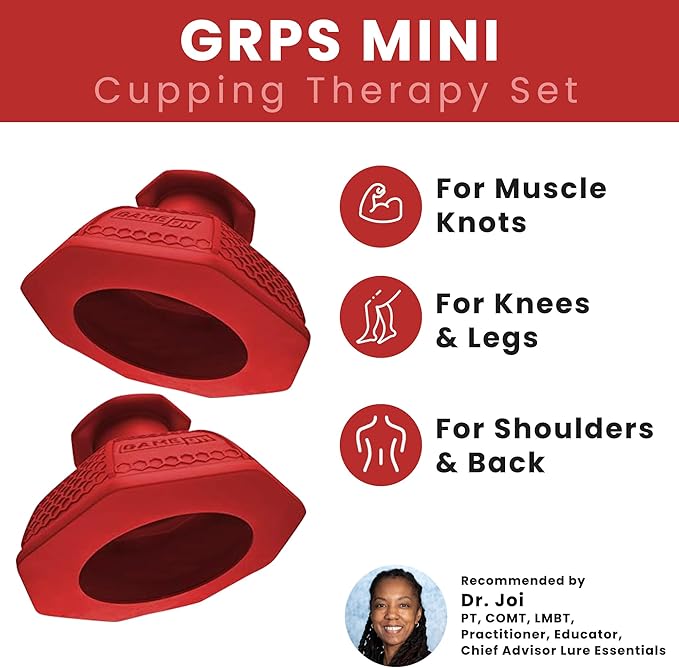 Cupping Therapy Set – Cupping Kit for Massage Therapy – Silicone Cups – Massage Cups – Smart Cupping for Fascia and Myofascial Release (Small, RED)