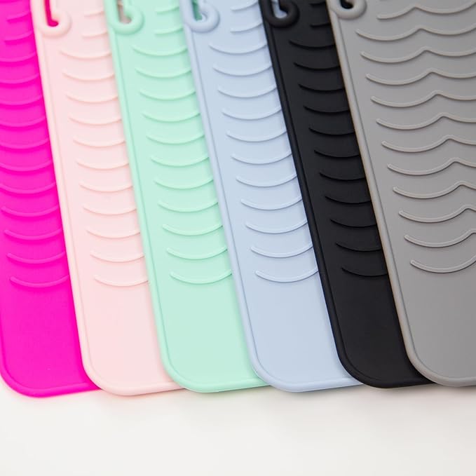 ANGENIL Heat Resistant Mat for Curling Irons, Hair Straighteners, and Flat Irons - Silicone Counter Pad and Travel Case for Hair Styling Tools