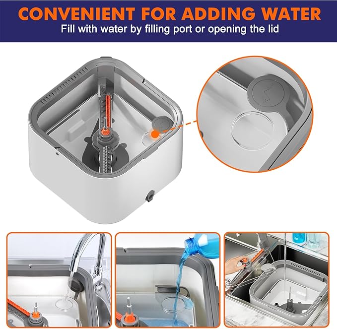 Upgraded Self-Standing Spin Mop and Bucket System, Detachable Inner Mop Bucket That Separates Dirty Water & 90° Foldable Head, Triple-Scrubbing System, for Hardwood Floors - White with 2 Pads