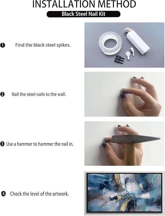 DUNHUANG ART Abstract Gold Oil Painting - Framed Wall Art for Living Room - Nordic Luxury Design Prints for Wall Decor - Ready to Hang - Perfect Home Decor & Gift 30"x60"