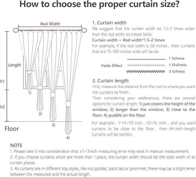Joydeco Linen Curtains 90 Inch Length 2 Panel Sets,Light Filtering Curtains for Bedroom 100 Inch Wide Living Room Drapes with Back Tabs & Rod Pockets (W100 x L90 Inch, Linen)