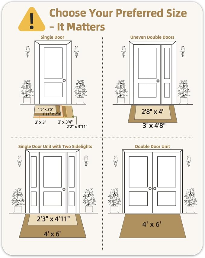 Color&Geometry Front Door Mat Indoor 21"x31", Rugs for Entryway, Non Slip Washable Low-Profile Inside, Entry Mat Entry Rug Door Mat Indoor Entrance, Light Grey (Fold)