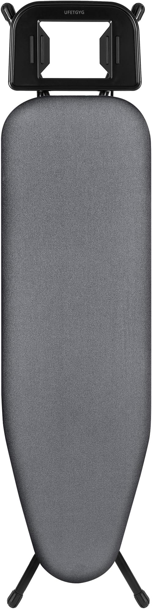 Classic Ironing Board 43" X 13" W/with Iron Rest | Full Metal Construction| Height Adjustable | Heat & Scorch Resistant Fabric | Anti-Skid Feet | Easy to Fold (Dark Grey)