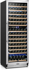 Tylza 24 Inch Wine Fridge Dual Zone, 180 Bottle Wine Cooler Refrigerator With Stainless Steel and Professional Compressor, Fast Cooling Low Noise and No Fog Built-in or Freestanding