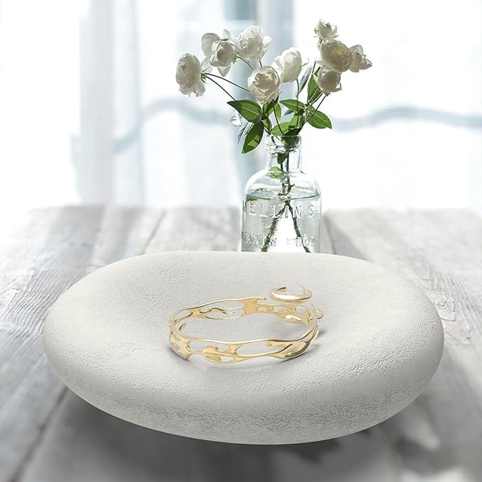 6.3 Inch Concrete Bowl, Modern Decorative Home Decor, Jewelry Tray, Asymmetrical Concrete Organic Bowl, Minimalist Tray