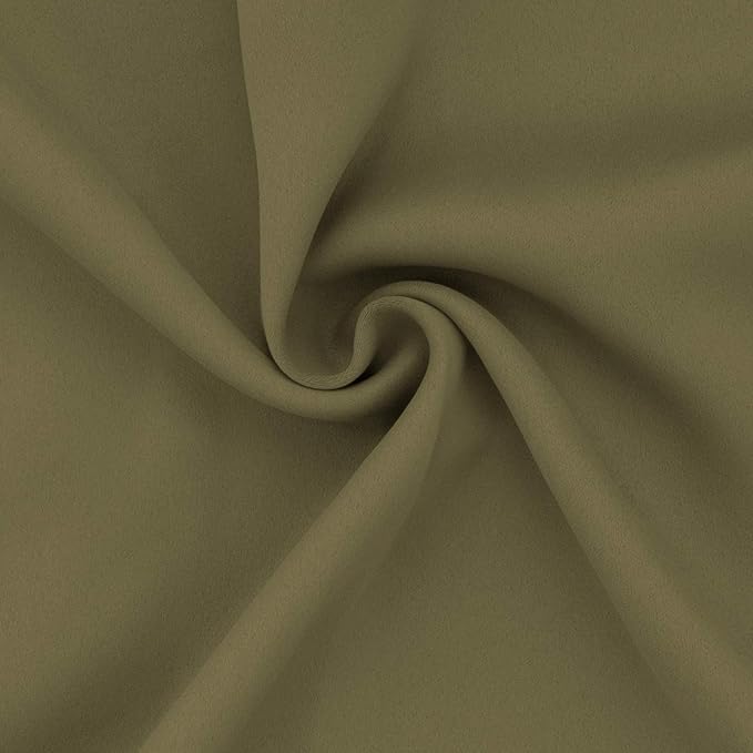 Easy-Going Blackout Curtains for Bedroom, Solid Thermal Insulated Grommet and Noise Reduction Window Drapes, Room Darkening Curtains for Living Room, 2 Panels (52x84 in,Khaki)