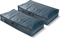 CleverMade Under Bed Storage Bag - Collapsible Storage for Shoes and Clothes Easy Use - Heavy Duty Utility Bag Home