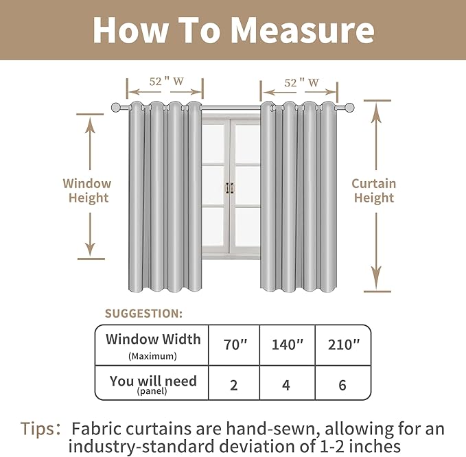 LAMIT Taupe Linen Curtains 95 Inch Length 2 Panels for Living Room/Bedroom, Semi Sheer Light Filtering Farmhouse Bronze Grommet Long Soft Thick Linen Textured Window Drapes, 52 x 95 Inch