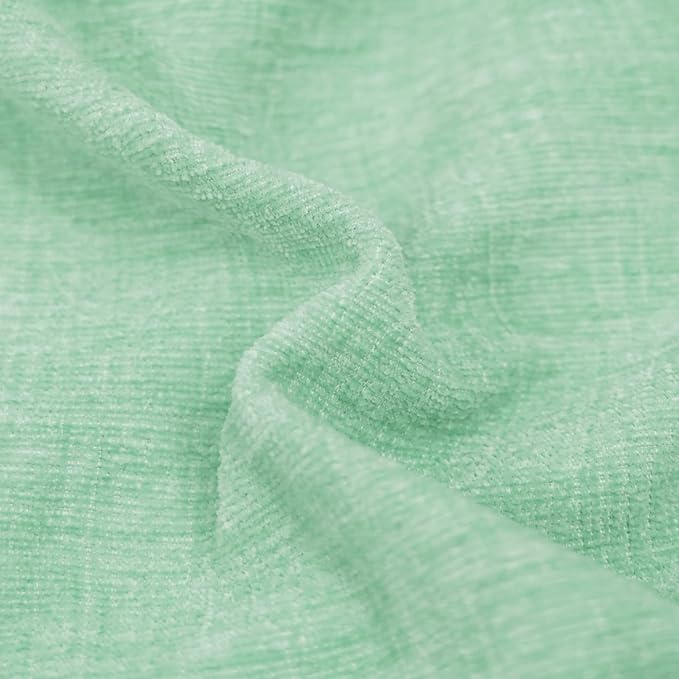 CaliTime Throw Pillow Covers Decorative 16 X 26 Inches Pack of 2 Cozy Chenille Cushion Cases for Couch Sofa Bed Living Room Home Grey Green