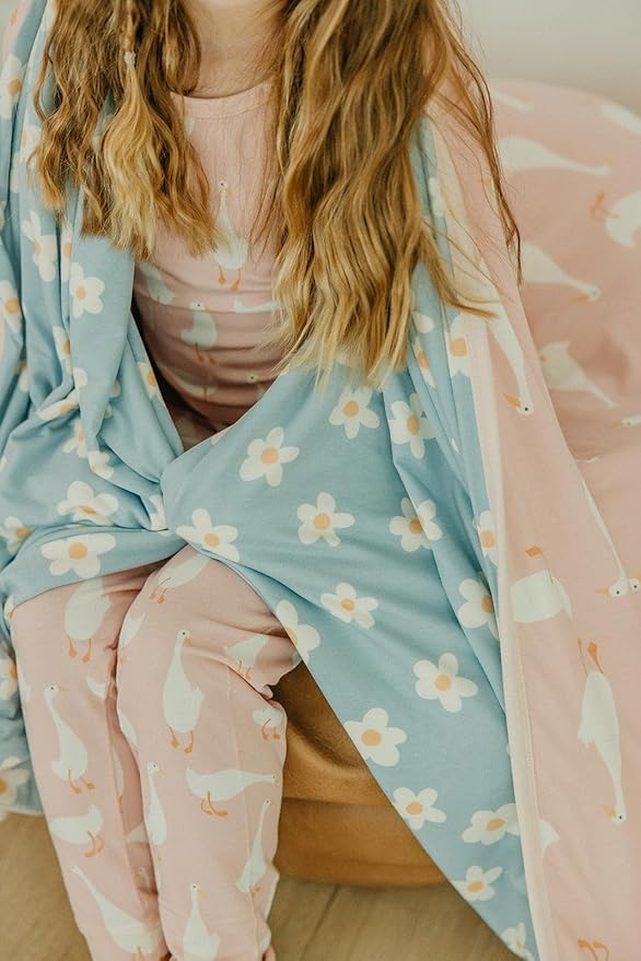 Copper Pearl Jumbo 3-Layer Baby Blanket: Soft Baby Quilts for Boys and Girls | Breathable, Cozy, Toddler Blanket | Baby Quilt for Newborns | 46x46 Premium Polyester/Rayon | Goosie