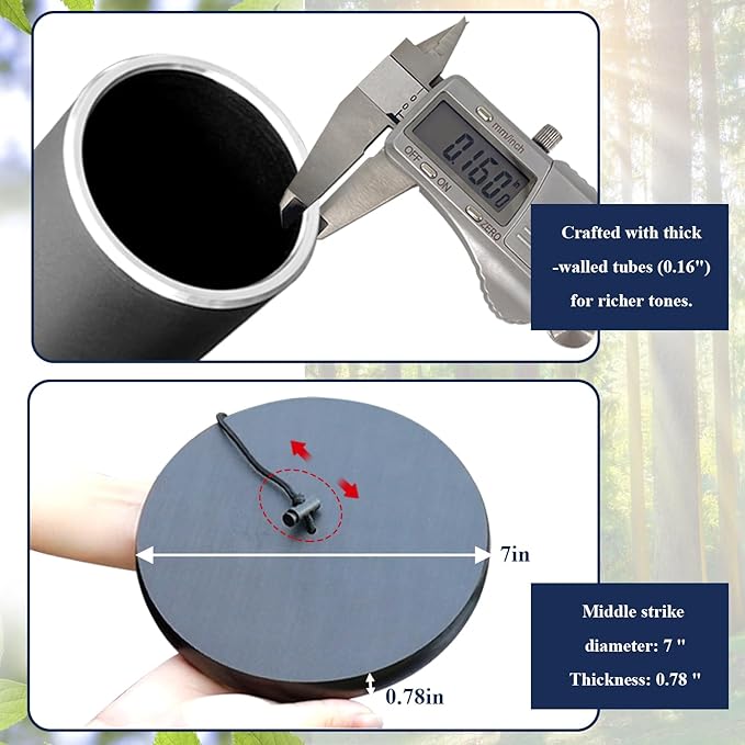 ASTARIN 90 Inch Wind Chimes for Outside with Precision Tuned, Extra Large Handcrafted Wind Chimes Outdoor Bass Tone for Patio, Backyard, Garden, and Outdoor Decor,Black