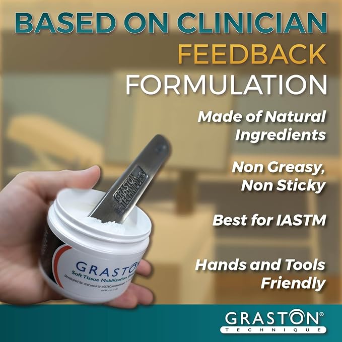 Graston Technique Vitamin E Enriched Emollient - 4oz Jar, Ideal for IASTM Lotion & Massage Therapy Cream, Perfect Vitamin E Cream for Massage and Physical Therapy, 1-Pack