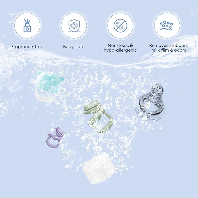 300 Professional Deep Cleaning Detergent Tablets for All Baby Bottle Washers, Washer Tablets for Bottle Washer and Sterilizer and Dryer, Easy to Use