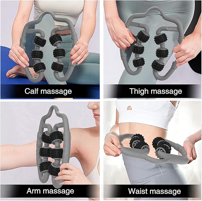 Cellulite Massage Tool Deep Fascia Massager & Dimpled Skin Remover for Legs - Anti-Cellulite Roller Tech with Lymphatic Drainage, Smooth Skin & Pain Relief for Thighs & Buttocks Sculpting