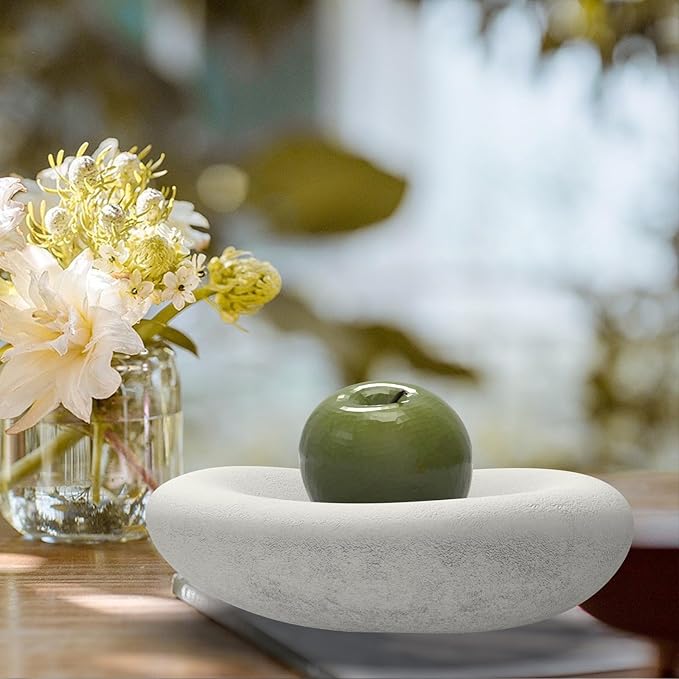 6.3 Inch Concrete Bowl, Modern Decorative Home Decor, Jewelry Tray, Asymmetrical Concrete Organic Bowl, Minimalist Tray